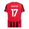 AC Milán Okafor 17 Domácí 2024-25 - Fotbalové Dresy (S/S)